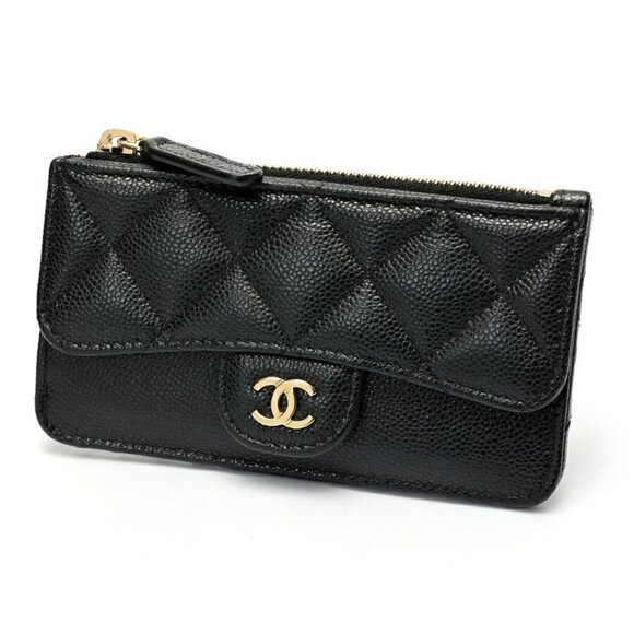 CHANEL Black Caviar Leather Wallet - Picture 1 of 9